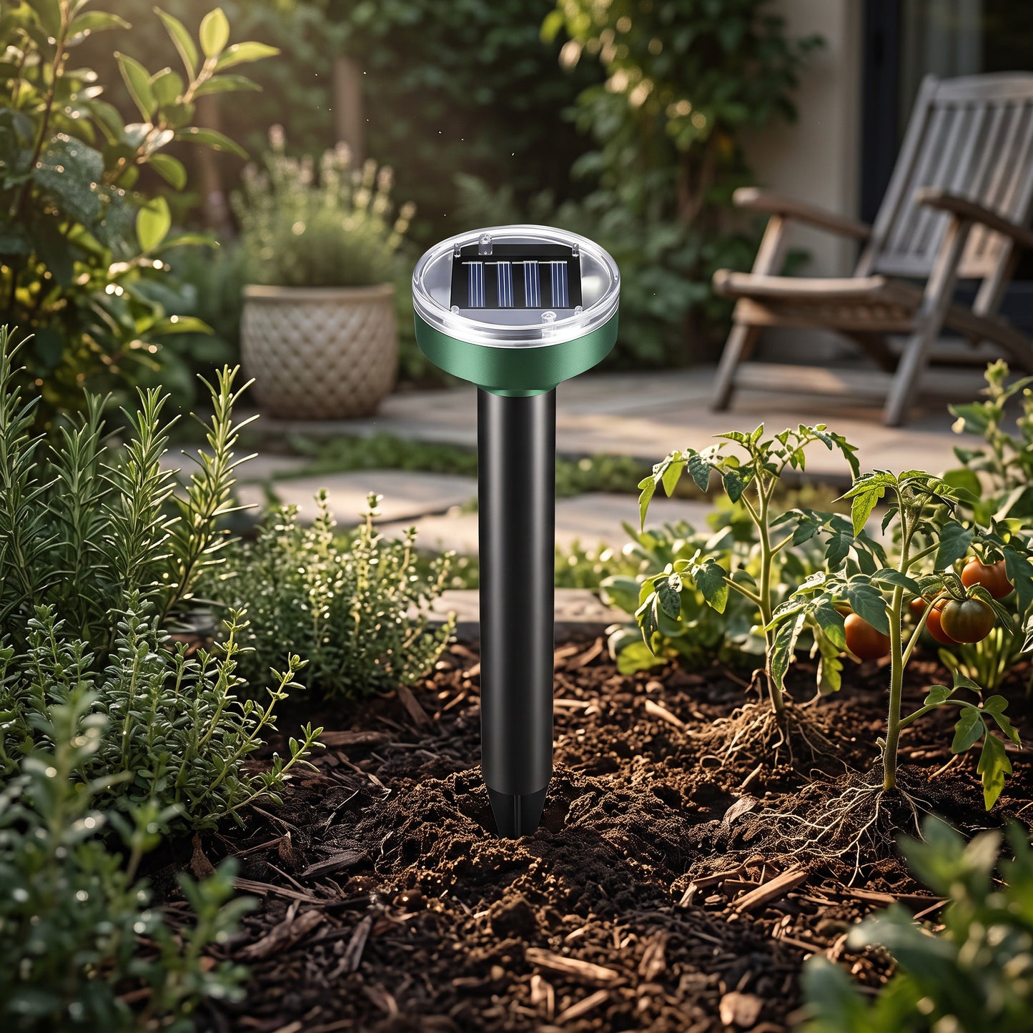 Eco-Friendly Solar Pest Repeller with Adjustable Sound Frequencies