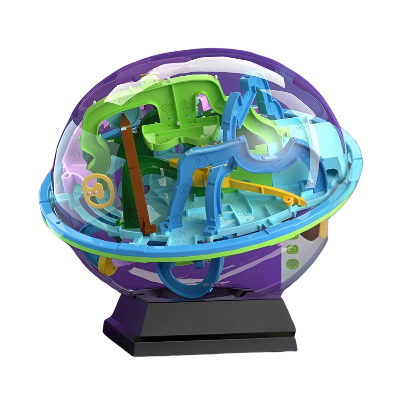 Challenging 3D Maze Sphere with Adjustable Difficulty Levels