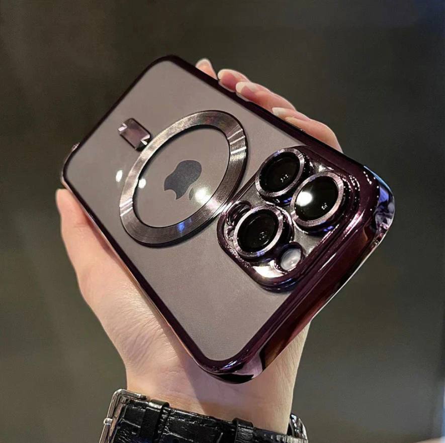 Luxurious Magnetic Phone Case with Metallic Shine