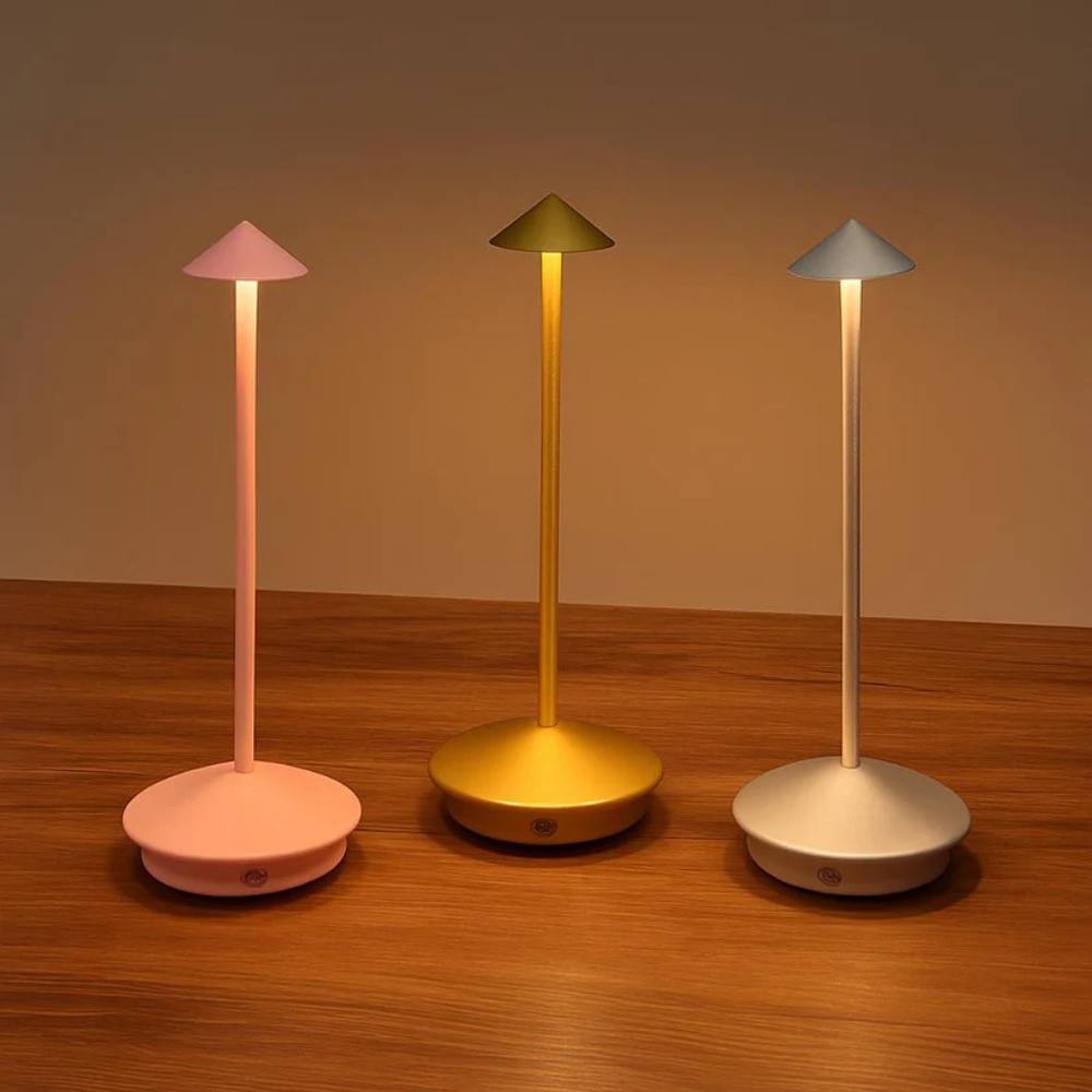 Touch-Controlled Rechargeable LED Lamp with Adjustable Brightness