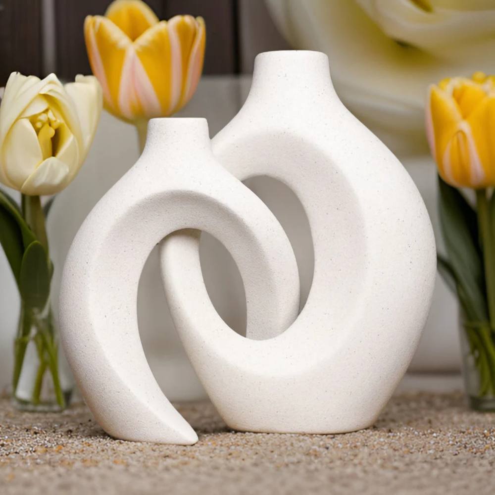 Charming Woven Ceramic Vase for Beautiful Floral Displays