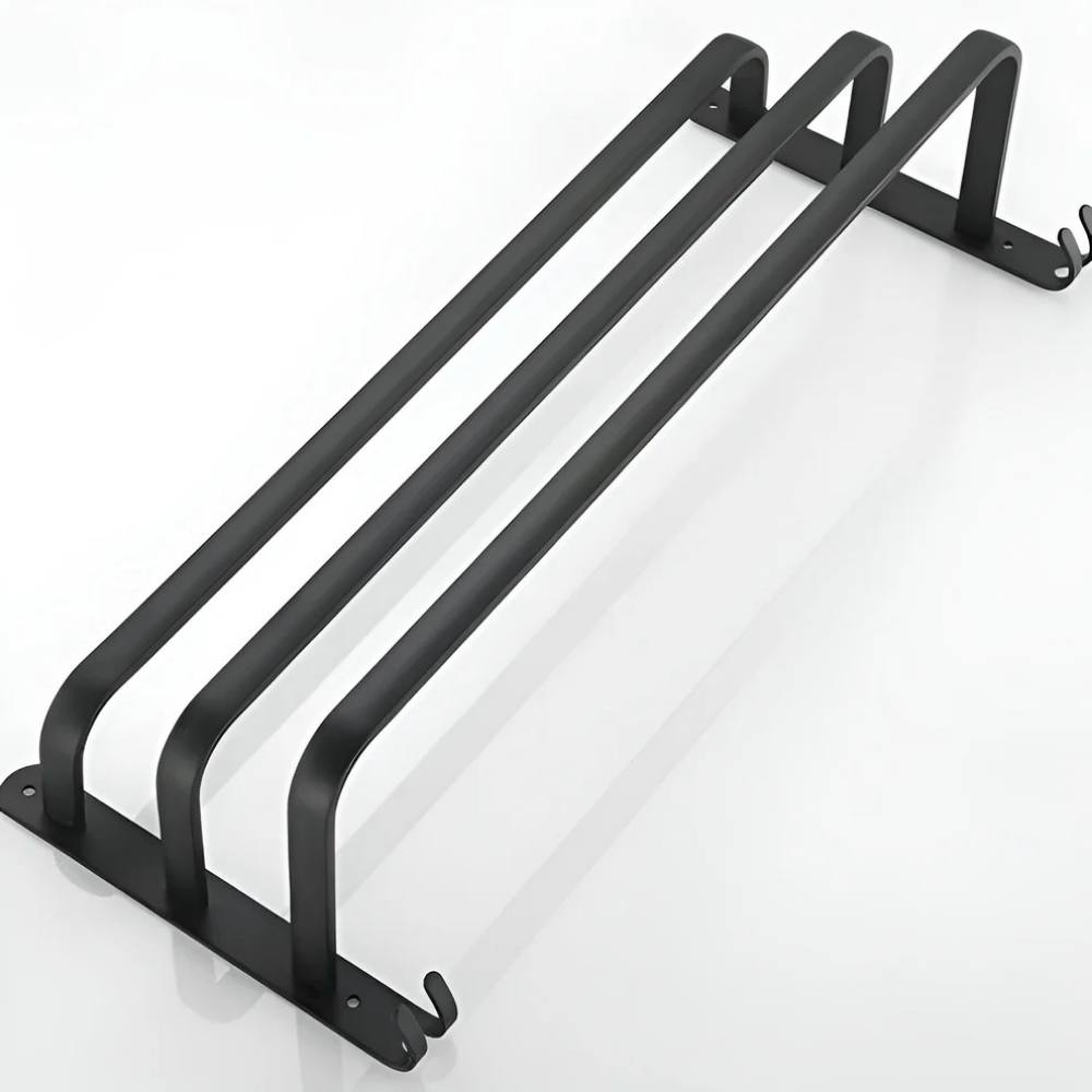 Sleek Wall-Mounted Towel Organizer with 3-Tier Storage