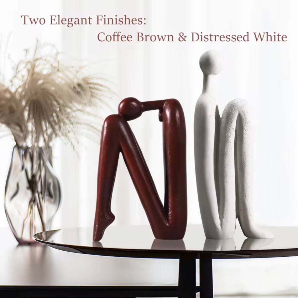 Stylish Polyresin Book Supports for Home and Office - 2 Pack