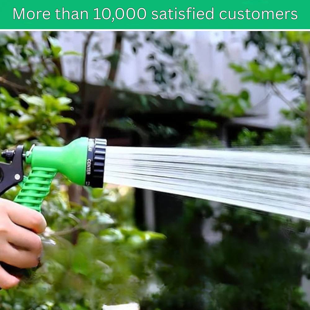 Flexible Garden Hose with 10 Adjustable Spray Options
