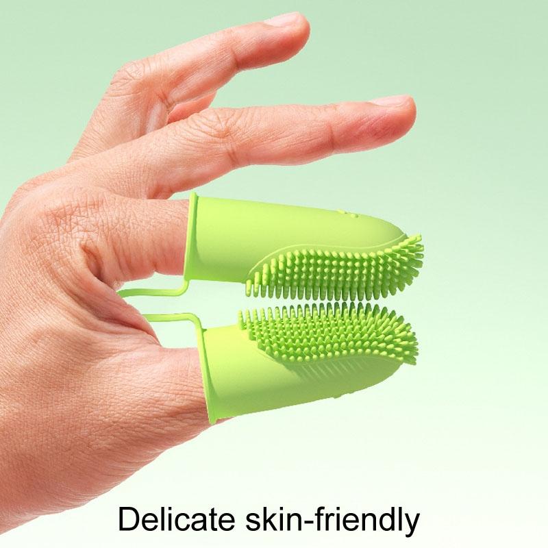 Pet Grooming Finger Brush Set for Dogs and Cats - 2-Pack