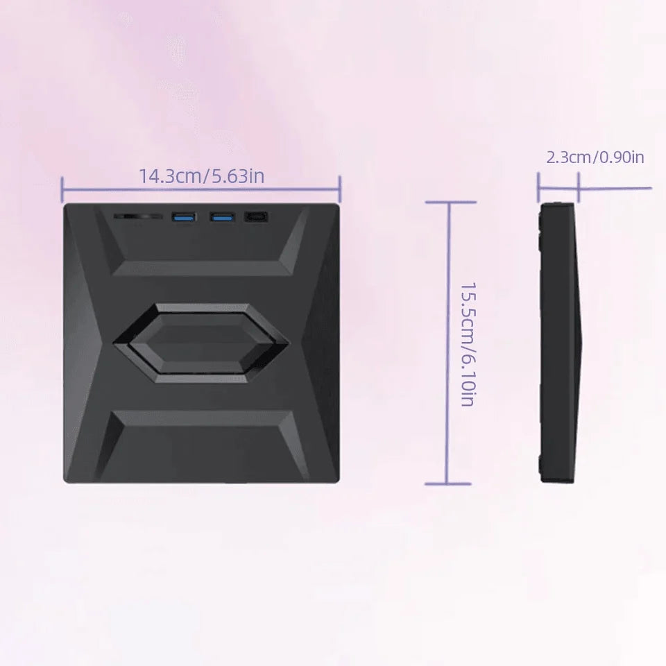 All-in-One External CD/DVD Burner with SD Card & USB Reader