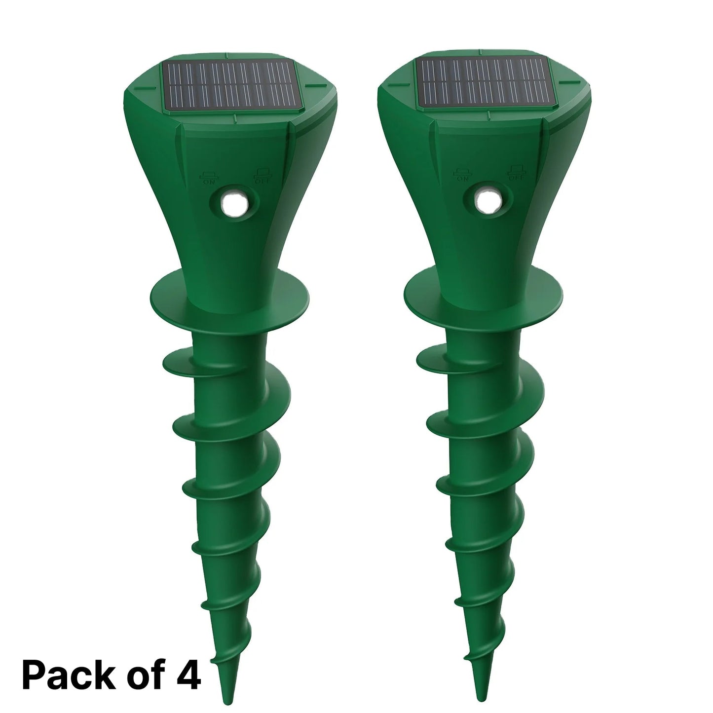 Solar-Powered Ground Stake Pest Deterrent with Battery Backup