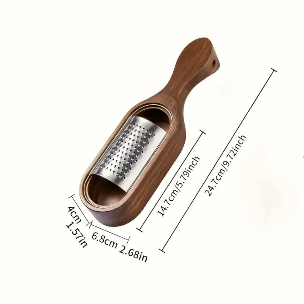 Premium Cheese Grater with Stylish Wood Handle for Effortless Grating