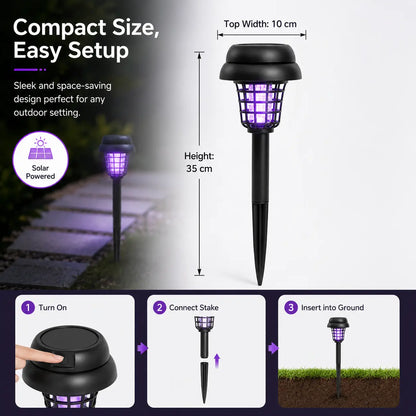 Solar-Powered Insect Eliminator with Automatic Dusk Activation