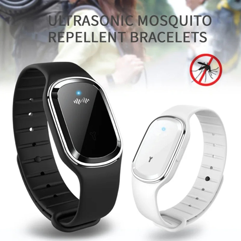 Smart Ultrasonic Insect Shield Bracelet with 3 Modes & 130-Hour Power