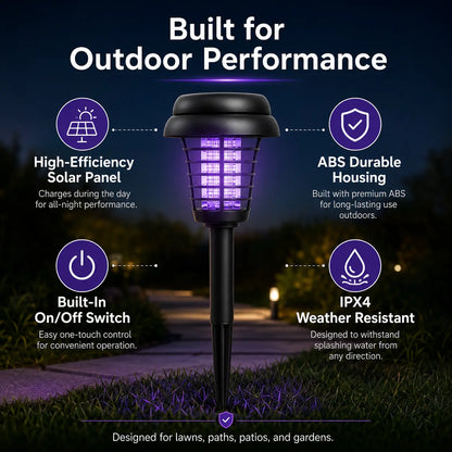 Solar-Powered Insect Eliminator with Automatic Dusk Activation