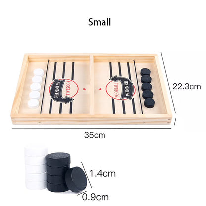Exciting Fast-Action Wooden Puck Game for Family Fun