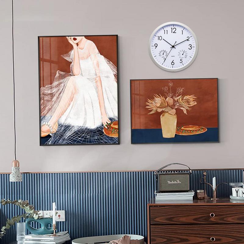 Stylish Outdoor Clock with Weather Display - 11.81 Inches