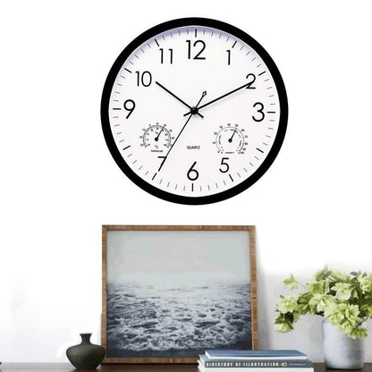 Stylish Outdoor Clock with Weather Display - 11.81 Inches