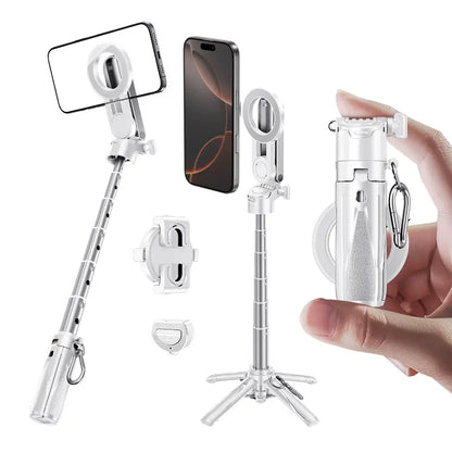 Versatile Selfie Stick with Magnetic Phone Holder & Remote Control