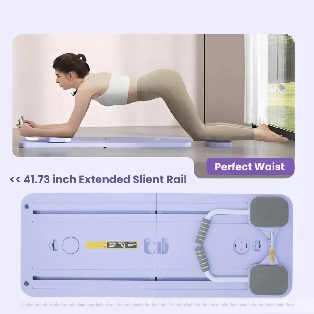 Compact Pilates Platform with Resistance Bands for Home Workouts