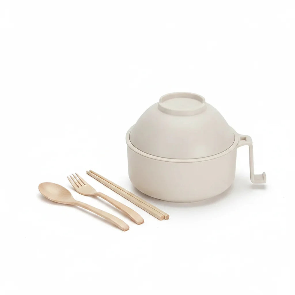 QuickServe Noodle Bowl Collection with Secure Lid & Cool Grip Handle, 6-Piece