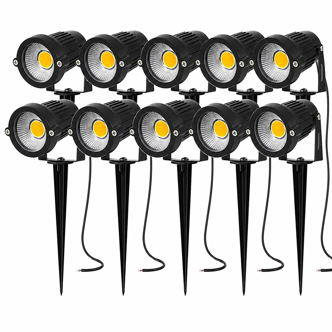 Brighten Your Outdoors with 12V Adjustable LED Spotlights - 10 Pack