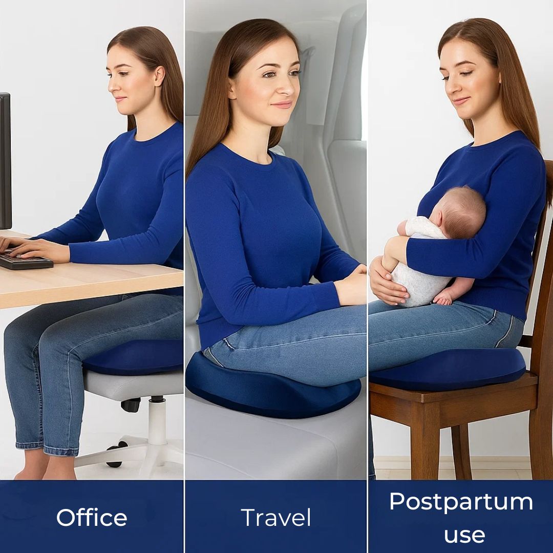 ComfortCore Cushion: Ergonomic Donut-Shaped Design for All-Day Relief