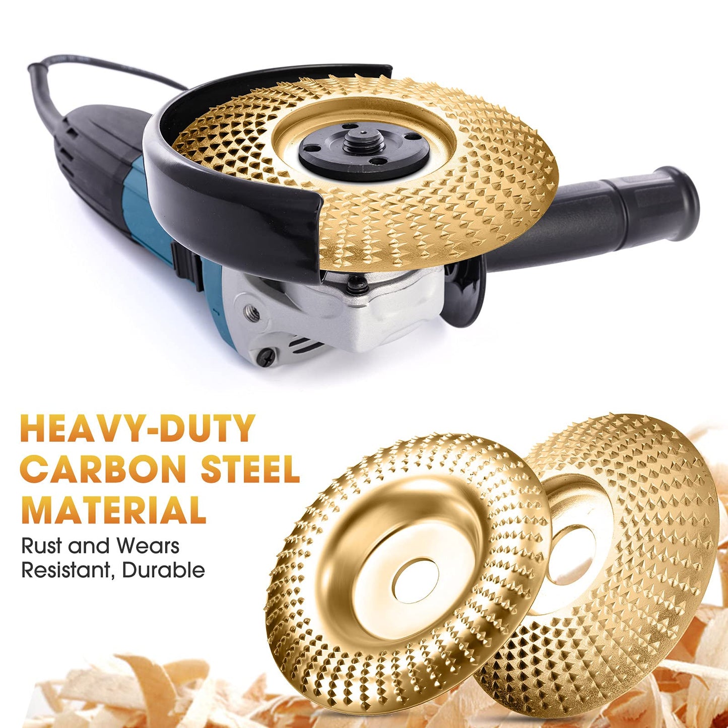 Precision Wood Shaping Disc Set for Angle Grinders