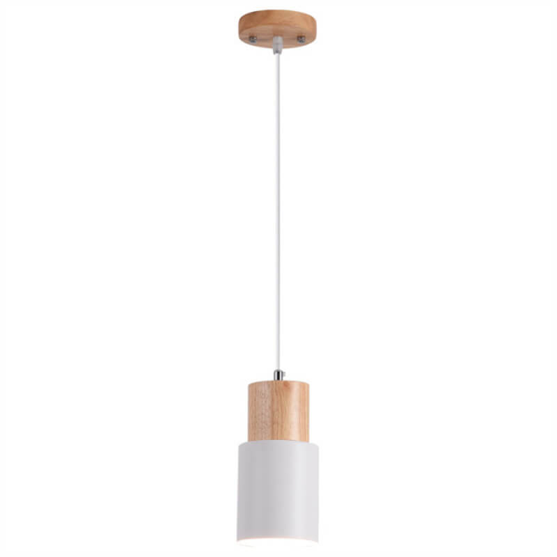 Sleek Wood and Metal Hanging Light Fixture for Modern Spaces