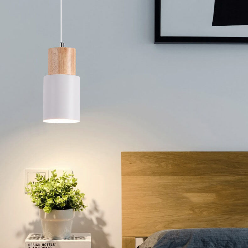 Sleek Wood and Metal Hanging Light Fixture for Modern Spaces