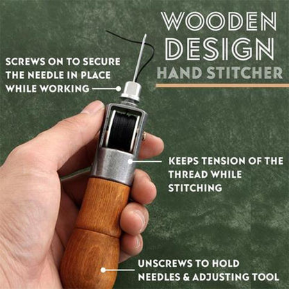 Versatile Leather Repair Awl Kit with Dual Needles and Thread