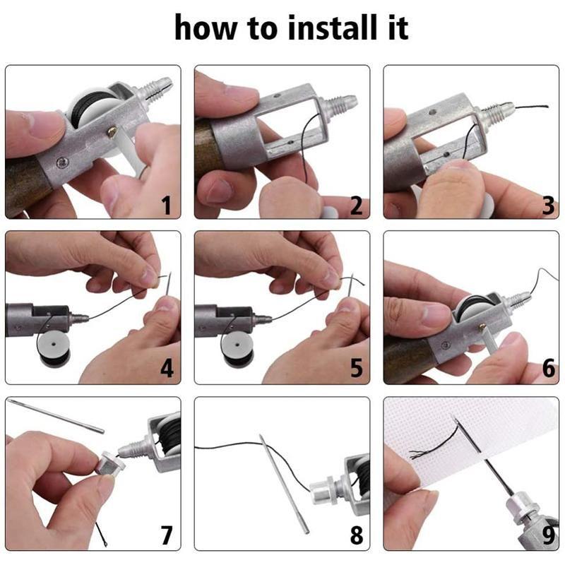 Versatile Leather Repair Awl Kit with Dual Needles and Thread