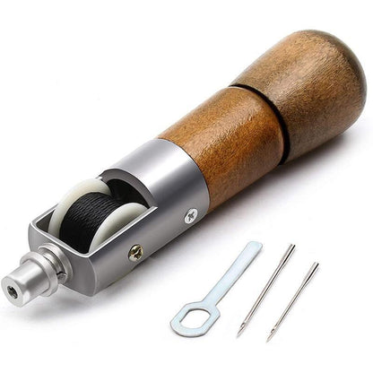 Versatile Leather Repair Awl Kit with Dual Needles and Thread