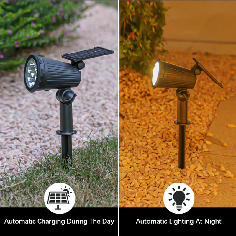 Illuminate Your Outdoor Space with Adjustable Solar Spotlight