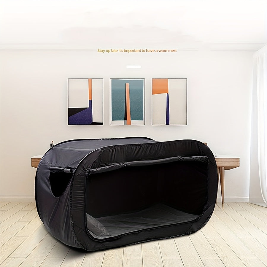 Compact Outdoor Sleeping Shelter with Zipper Closure & Bug Defense