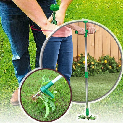 ErgoWeed Remover with Tri-Claw Design and Foot Operated Mechanism