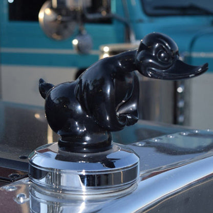 Bold Chrome Duck Emblem for Radiators with Easy Mounting Pins
