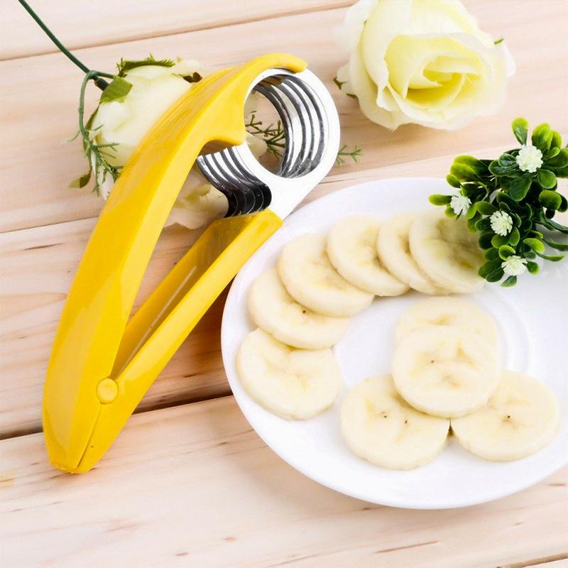 Effortless Fruit Slicer for Quick and Even Banana Slices