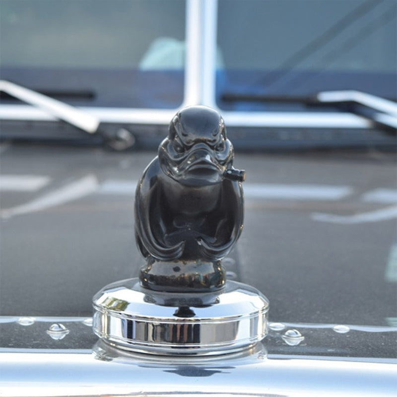 Bold Chrome Duck Emblem for Radiators with Easy Mounting Pins
