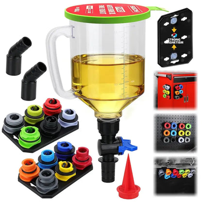 Effortless Oil Change Adapter Kit with Magnetic Organizers