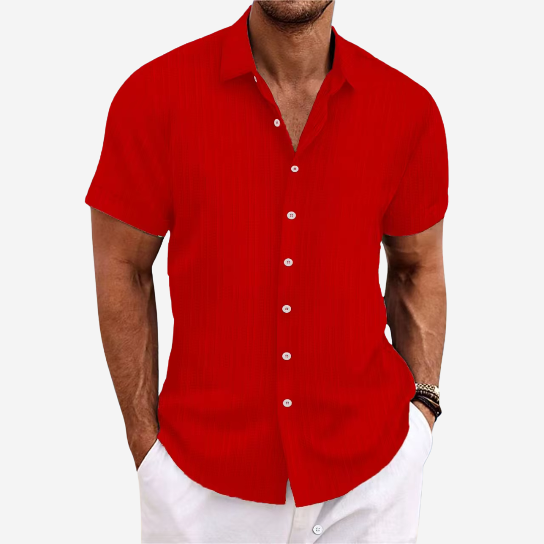 Lightweight Summer Shirt with Open Stitch Design and Relaxed Fit
