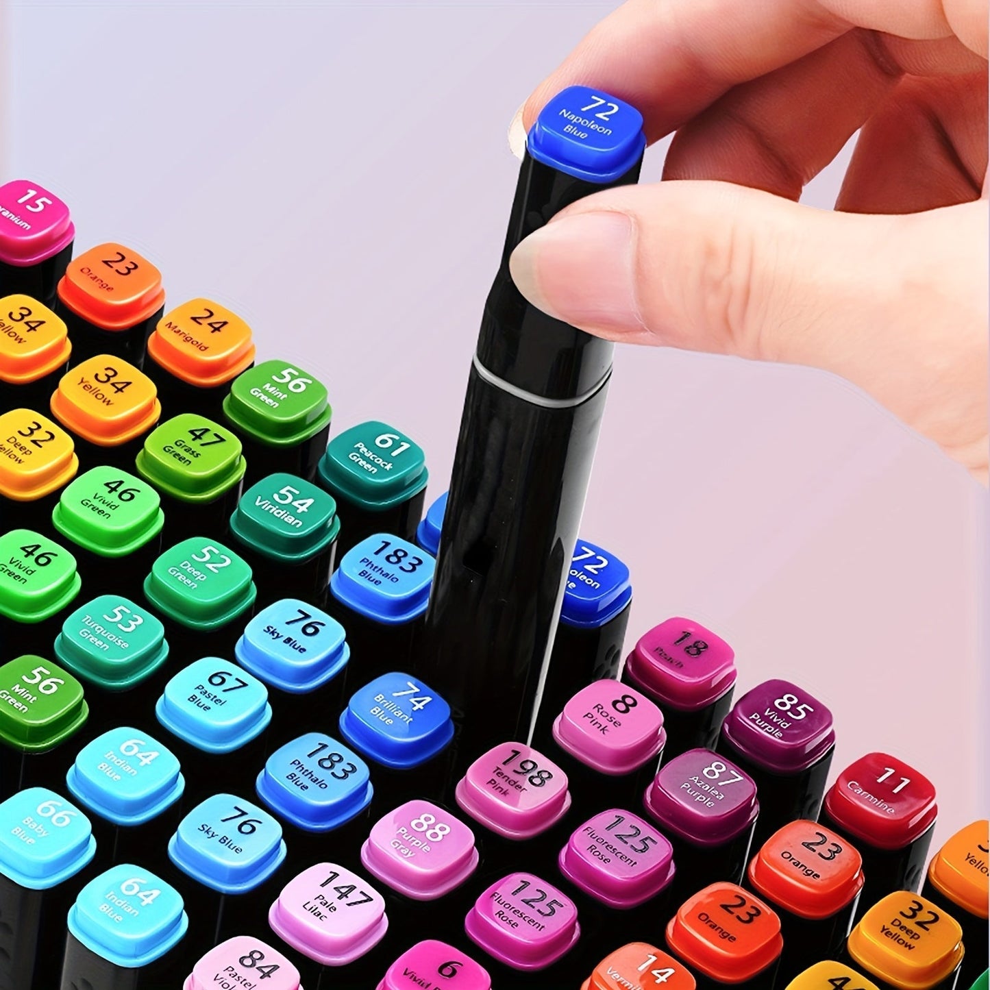 Versatile Dual-Tip Alcohol Markers Set with 168 Vibrant Shades