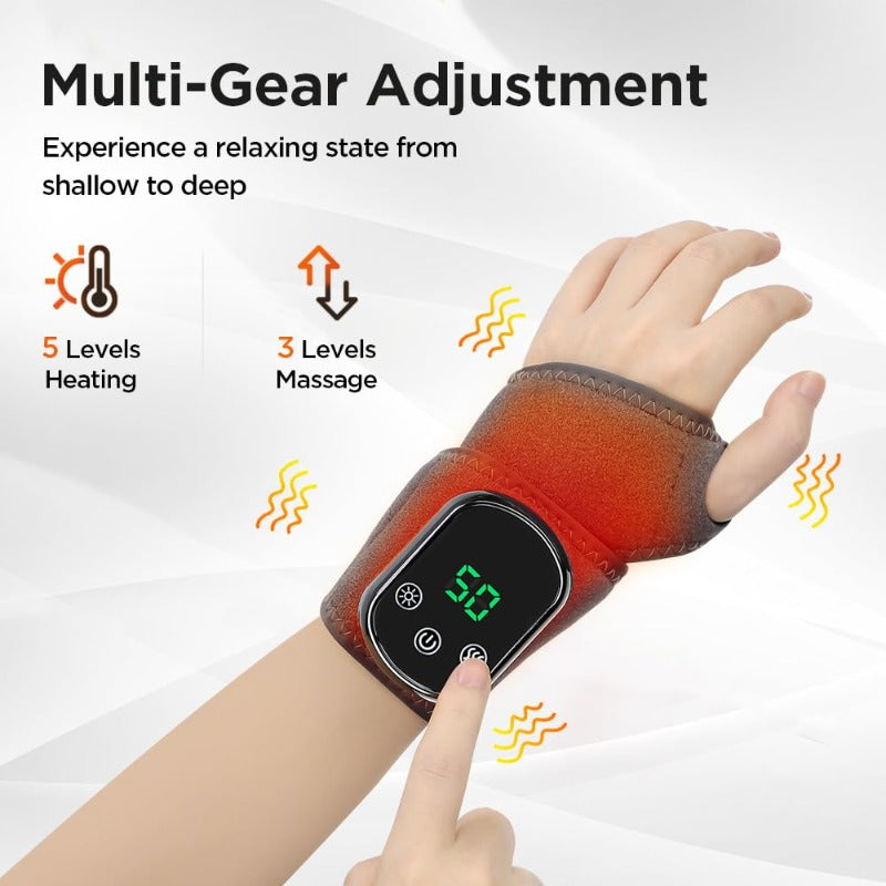 Rechargeable Heat and Vibration Wrist Relief Wrap