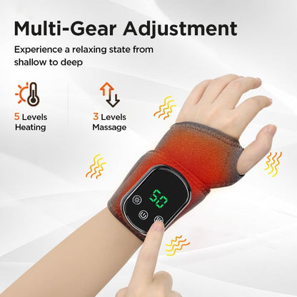 Rechargeable Heat and Vibration Wrist Relief Wrap