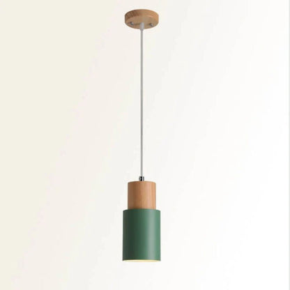 Sleek Wood and Metal Hanging Light Fixture for Modern Spaces