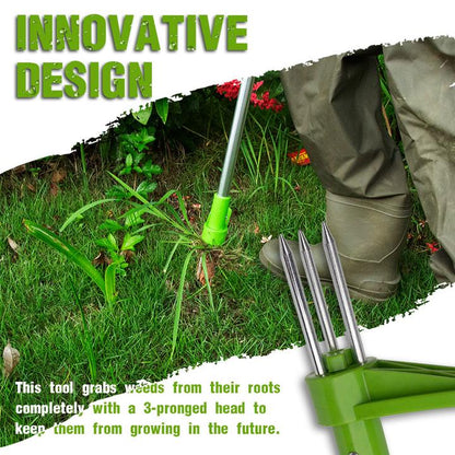ErgoWeed Remover with Tri-Claw Design and Foot Operated Mechanism