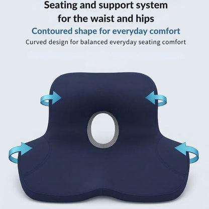 Ergonomic Memory Foam Seat & Back Support Cushion Set