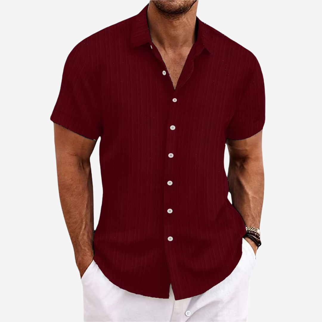 Lightweight Summer Shirt with Open Stitch Design and Relaxed Fit