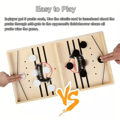 Exciting Fast-Action Wooden Puck Game for Family Fun