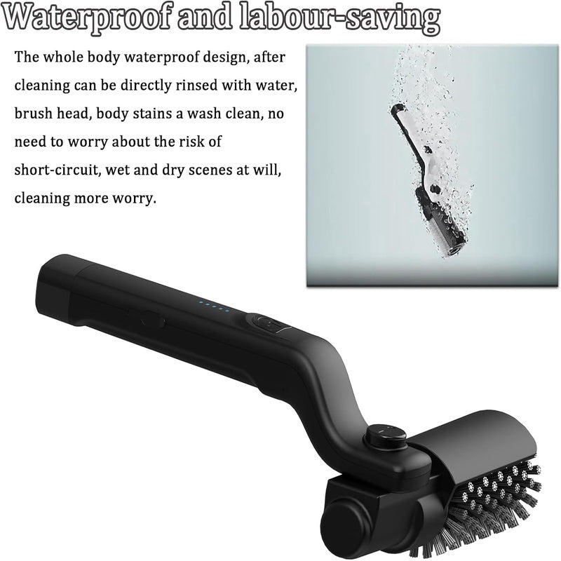 Rechargeable Electric Grill Cleaner with Rotating Head and Extras