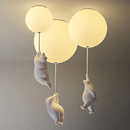 Charming Bear and Balloon Ceiling Light for Playful Spaces