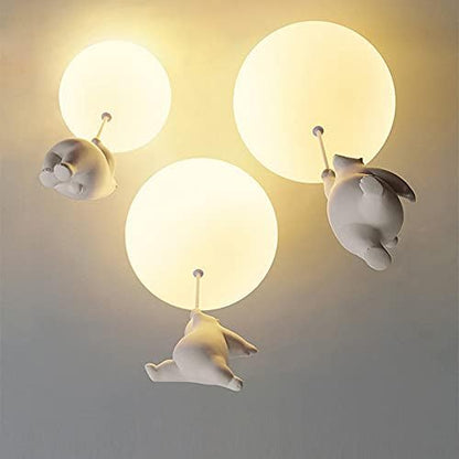 Charming Bear and Balloon Ceiling Light for Playful Spaces