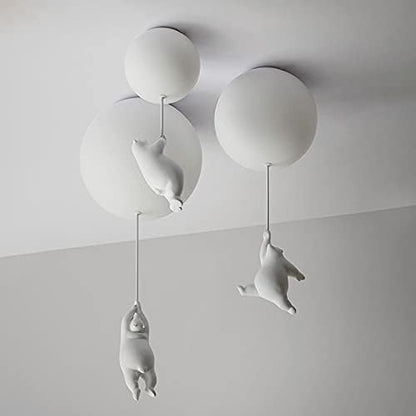 Charming Bear and Balloon Ceiling Light for Playful Spaces