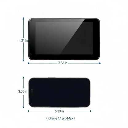 7-Inch Wireless Dashboard Display with Rearview Camera and Voice Control